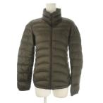ユニクロ UNIQLO ライトダウンジャケット 上着 S 茶 ブラウン スタンドカラー 長袖 無地 217-069184 /CK9 ■GY61 レディース