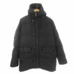 ユニクロ UNIQLO ダウンコート フーディ ミドル丈 XL 黒 ブラック /CK2 ■GY61 メンズ