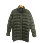 ユニクロ UNIQLO ウルトラライトダウンハーフコート L 緑 グリーン カーキ フード収納 ポケッタブル 311-156561 /MN4 ■GY61 メンズ