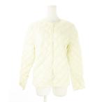 ユニクロ UNIQLO WARM PADDED 中綿ジャケット ノーカラー スナップボタン L ベージュ ポケッタブル /CK24 ■GY61 レディース