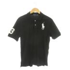 ポロ ラルフローレン POLO RALPH LAUREN ポロシャツ 半袖 鹿の子 ビッグポニー 男の子 ボーイズ XL 18-20 黒 ブラック /CK11 ■GY61