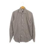 o Lien ORIAN рубашка Y рубашка 40 15 3/4 чай Brown Hori zontaru цвет в клетку длинный рукав /AO12 #GY61 мужской 