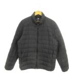  Uniqlo UNIQLO пуховик L чёрный черный воротник-стойка /MN18 #GY61 мужской 