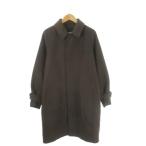 ユニクロ UNIQLO ステンカラーコート L 茶 ブラウン 無地 長袖 レギュラーカラー /CK21 ■GY61 メンズ