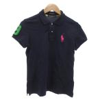 ポロゴルフ ラルフローレン POLO GOLF RALPH LAUREN ポロシャツ S 紺 ネイビー 鹿の子 半袖 ロゴ刺繍 /KR ■GY61 メンズ