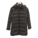 ユニクロ UNIQLO ダウンジャケット コート M グレー フード付き 長袖 ミドル丈 /NU ■GY61 レディース
