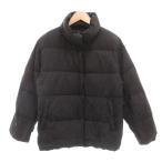  Uniqlo UNIQLO прекрасный товар пуховик M чёрный черный длинный рукав воротник-стойка одноцветный /SJ #GY61 мужской 