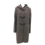 セオリー Theory ダッフルコート ラメ ミックスツイード柄 フード付き 4 グレー 黒 ブラック 10-8309607 /YJ ■GY61 レディース