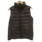 ユニクロ UNIQLO ダウンベスト ジャケット ブルゾン L 茶 ブラウン /JS ■GY61 レディース