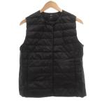 ユニクロ UNIQLO ダウンベスト ジャケット L 黒 ブラック /JS ■GY61 レディース