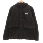  Puma PUMA с хлопком жакет блузон Zip выше капот Logo XL чёрный черный /JS #GY61 мужской 