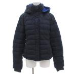 ユニクロ UNIQLO × セオリー Theory フード付ダウンジャケット ジップアップ ナイロン S 紺 ネイビー 217-075251 /GV ■GY61