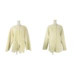  Lowrys Farm LOWRYS FARM двусторонний искусственный мутон пальто F белый слоновая кость no color длинный рукав переключатель дизайн /CK23