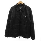 Armani Jeans ARMANI JEANS стеганная куртка блузон 52 с хлопком Zip выше чёрный черный /JS #GY61 мужской 