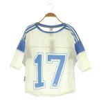 アディダス adidas キッズ 七分袖Tシャツ プリント 切替 150 ホワイト /MY ■OS ■GY58 キッズ