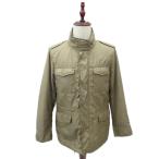 ユニクロ UNIQLO M-65 フィールドジャケット ミドル丈 L ライトブラウン スタンドカラー ジップアップ 中綿 /SY46 ■GY58 メンズ
