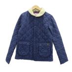  бобер Beaver стеганная куртка средний длина 34 темно-синий темно-синий "теплый" белый /HO3 #GY58 женский 