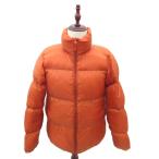  Uniqlo UNIQLO Ultra свет пуховик средний длина L orange одноцветный воротник-стойка /SY61 #GY58 мужской 