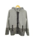 teto Homme TETE HOMME жакет верхняя одежда обратная сторона шерсть 5 серый с капюшоном . длинный рукав этнический рисунок /MN26 #GY58 мужской 