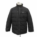  крокодил CROCODILE пуховик L чёрный черный воротник-стойка Zip выше средний длина /YS35 #GY58 мужской 