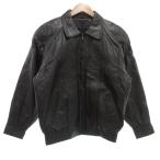 ショッピングdior Charles Dior リアルレザージャケット 42 黒 ブラック 長袖 レギュラーカラー リブ裾 /ML ■GY58 レディース