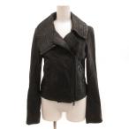 ダイアグラム グレースコンチネンタル Diagram GRACE CONTINENTAL ライダースジャケット ダブル レザー 36 黒 ブラック /JS