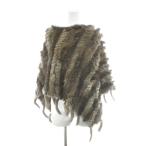  van Toro avingtrois пончо мех кролика мех M бежевый полоса рисунок бахрома /AN29 #GY58 женский 