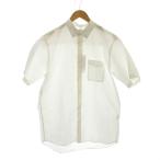 未使用品 グローバルワーク GLOBAL WORK シャツ ブラウス カットソー M 白 ホワイト 無地 半袖 胸ポケット /LP ■GY60 レディース