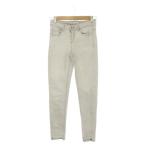  Zara ZARA Denim джинсы 36 светло-серый одноцветный обтягивающий Fit повреждение обработка /CK49 #GY58 женский 