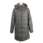  темно-синий NAVY с хлопком пальто с капюшоном .XL серый /AH17 #GY63 женский 