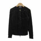 アルマーニエクスチェンジ A/X ARMANI EXCHANGE ブルゾンジャケット 上着 ミドル丈 XS 黒 スパンコール装飾 /SY47 ■GY60 レディース