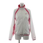  Nike NIKE спорт одежда джемпер спортивная куртка верхняя одежда S белый белый розовый длинный рукав воротник-стойка полный Zip /GG #GY63