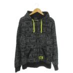  Quick Silver QUIKSILVER Parker тренировочный L серый кассетная лента рисунок Zip выше длинный рукав /AO19 #ECC001 мужской 