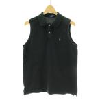 ラルフローレン RALPH LAUREN GOLF ポロシャツ S 黒 ブラック ノースリーブ ロゴ刺繍 ゴルフウェア トップス /PP ■GY60 メンズ