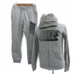  Nike спортивная одежда тренировочный выставить верх и низ Parker жакет обратная сторона ворсистый брюки-джоггеры S серый Logo принт женский 