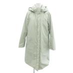 ユニクロ UNIQLO ハイブリッドダウンコート L カーキ フード ジップアップ ロング丈 212-429461 /HW ■ECB001 レディース