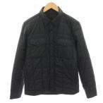  Uniqlo UNIQLO нейлон стеганое полотно рубашка жакет блузон с хлопком жакет внешний M чёрный черный 313-073566 #ECB001 мужской 
