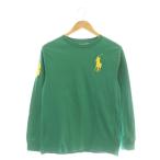 ポロ ラルフローレン POLO RALPH LAUREN キッズ Tシャツ ロンT  カットソー 長袖 ポニー刺繍 L/G 14-16 160 グリーン /CX ■ECB001 キッズ