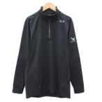  Oacley Skull коллекция одежда для гольфа cut and sewn длинный рукав M чёрный половина Zip воротник-стойка Logo .? /SY32 #ECD001 мужской 