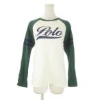 ポロ ラルフローレン POLO RALPH LAUREN Tシャツ L CLASSIC FIT 緑 グリーン 長袖 ロゴプリント ラグランスリーブ /CK57 ■ECD001