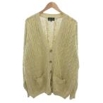 ショッピングダンヒル ダンヒル dunhill カーディガン 麻 リネン M 黄色 イエロー Vネック ケーブル編み/HW ■ECD001 メンズ