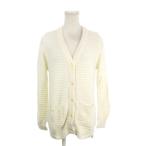 未使用品 ジェラートピケ gelato pique カーディガン ニット ルームウエア 部屋着 F 白 ホワイト Vネック 長袖 もこもこ /MN5 ■ECD001