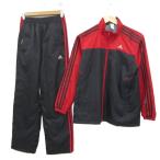 Adidas спортивная одежда джерси выставить 160 чёрный 3шт.@ линия обратная сторона ворсистый блузон жакет Zip выше брюки мужчина Kids 