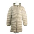 ユニクロ UNIQLO ダウンジャケット M 茶 ブラウン フード付き ジップアップ /MN4 ■ECD001 レディース