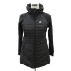  filler FILA GOLF Golf одежда с хлопком пальто S чёрный черный воротник-стойка Zip выше длинный длина /YS17 #ECD001 женский 