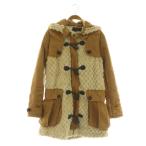  Liz Lisa LIZ LISA искусственный мутон полупальто "даффл коут" 0 Brown слоновая кость /MY #OS #ECC001 женский 