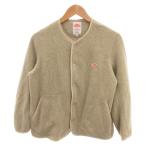 ダントン DANTON 美品フリース カラーレスジャケット ブルゾン  36 ベージュ ノーカラー ボタン留  20A-MR-001 /HW ■ECC001 メンズ