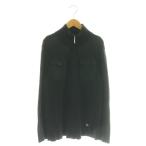 バーバリーブラックレーベル BURBERRY BLACK LABEL ニット カーディガン ジップアップ 2 ブラック /DF ■ECD001 メンズ