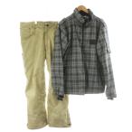 686 Schic seito Schic s одежда для сноуборда выставить жакет брюки в клетку M L бежевый серый /AN78 #ECD001