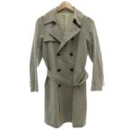  носорог SCYE Scye Clothing тренчкот шерсть 38 двойной длинный длина центральный отдушина серый /ML #ECA001 мужской 
